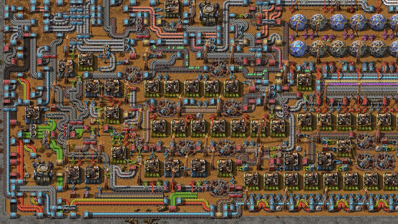 A dense factory seen from above